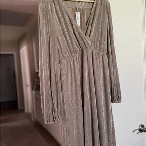 Baltic Born Metallic Long Sleeve Dress